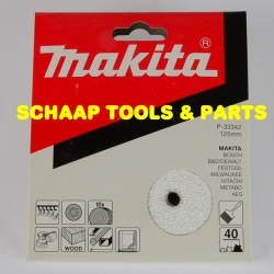 Schuurschijven 125mm P 40 white velcro per 10 verpakt | P-33342